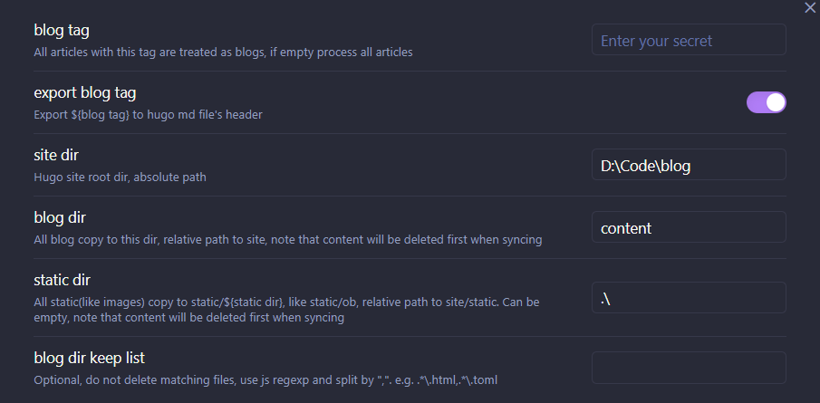 obsidian-to-hugo_Hugo Publish Config.png